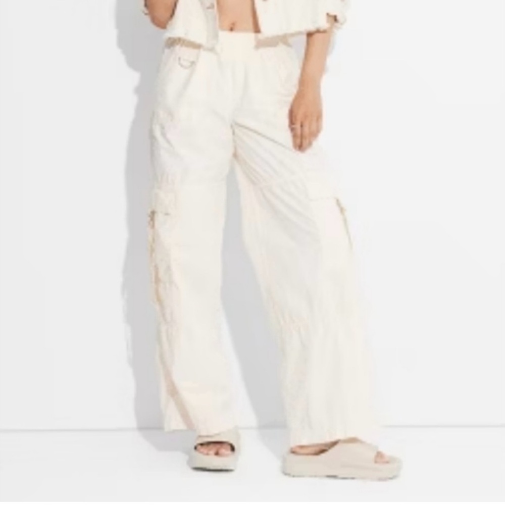 Wild Fable Cream Wide-Leg Pants